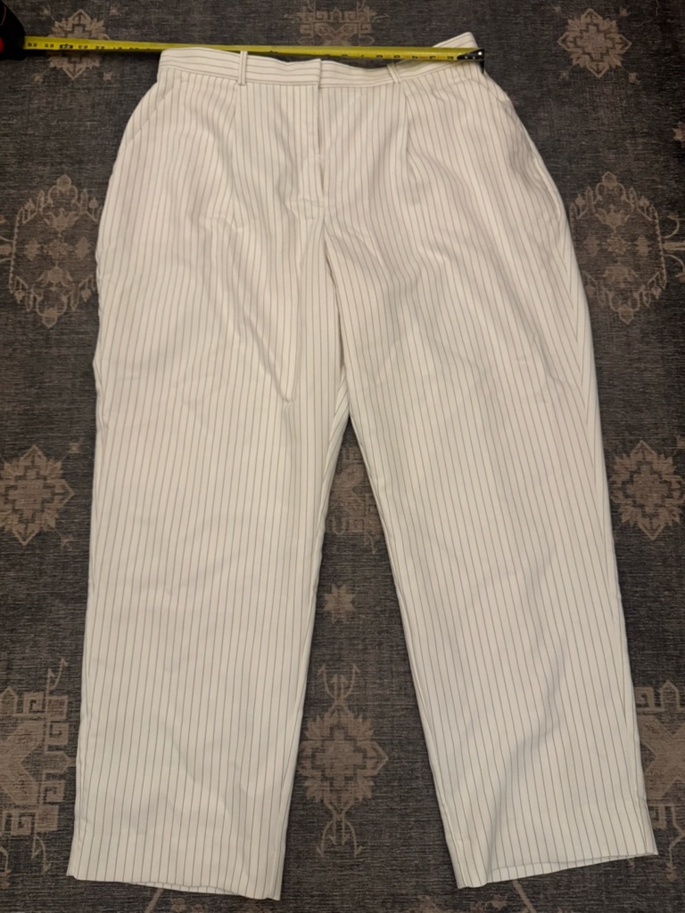 Abercrombie & Fitch Sloane White Pinstripe Dress Pants